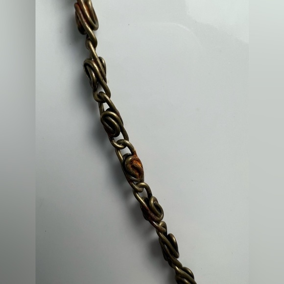 NWT MONI Couture Beaded Olive Green Amber Brown Formal Clutch With Bronze Accent - Picture 9 of 15